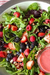 Nuts about berries summer salad recipe.